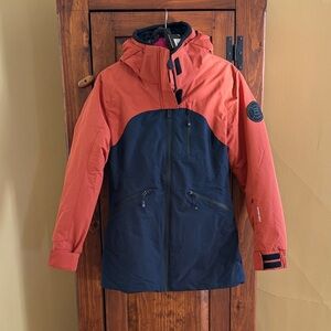 Avalanche Adventure Orange and Navy Blue Jacket with Black Patch